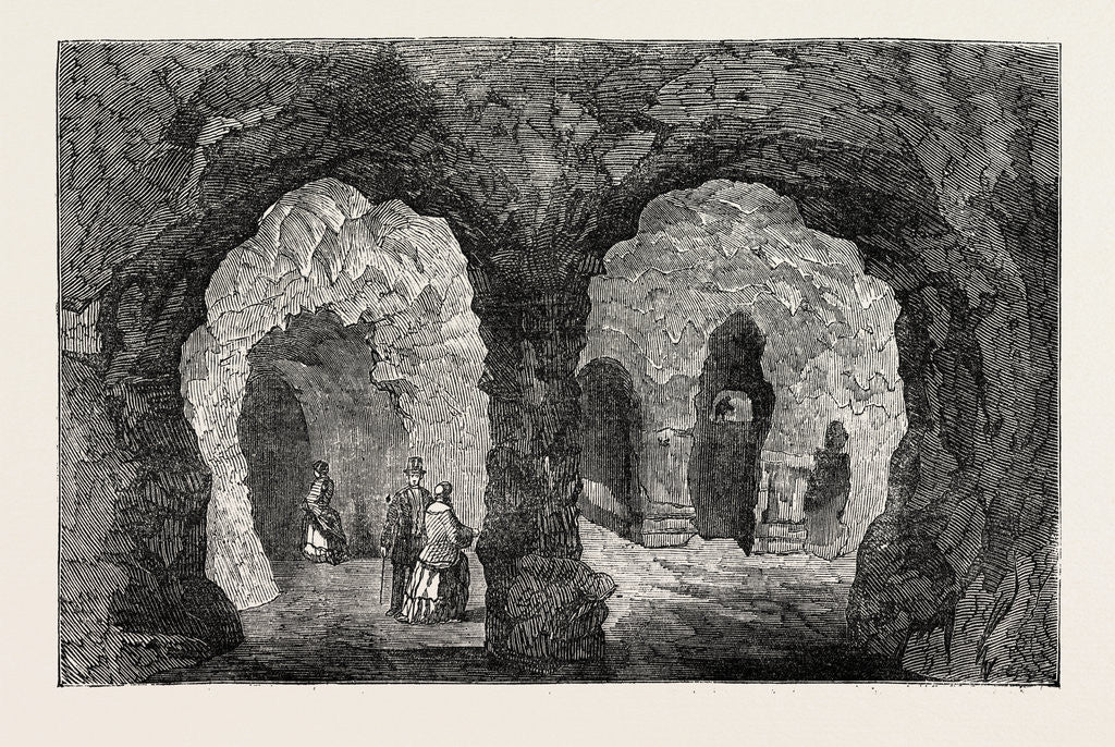 Detail of The Grotto in Hawkstone Park 1854 by Anonymous
