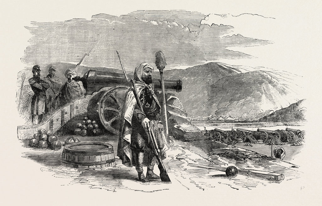 Detail of The Crimean War: Spahi (Algerian Troops) French Battery on the Heights of Balaclava 1854 by Anonymous