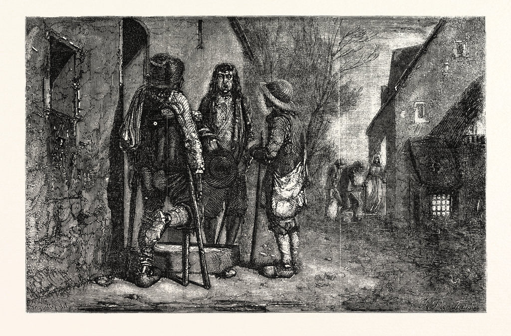 Detail of Christmas Eve in Britany 1854 by Anonymous