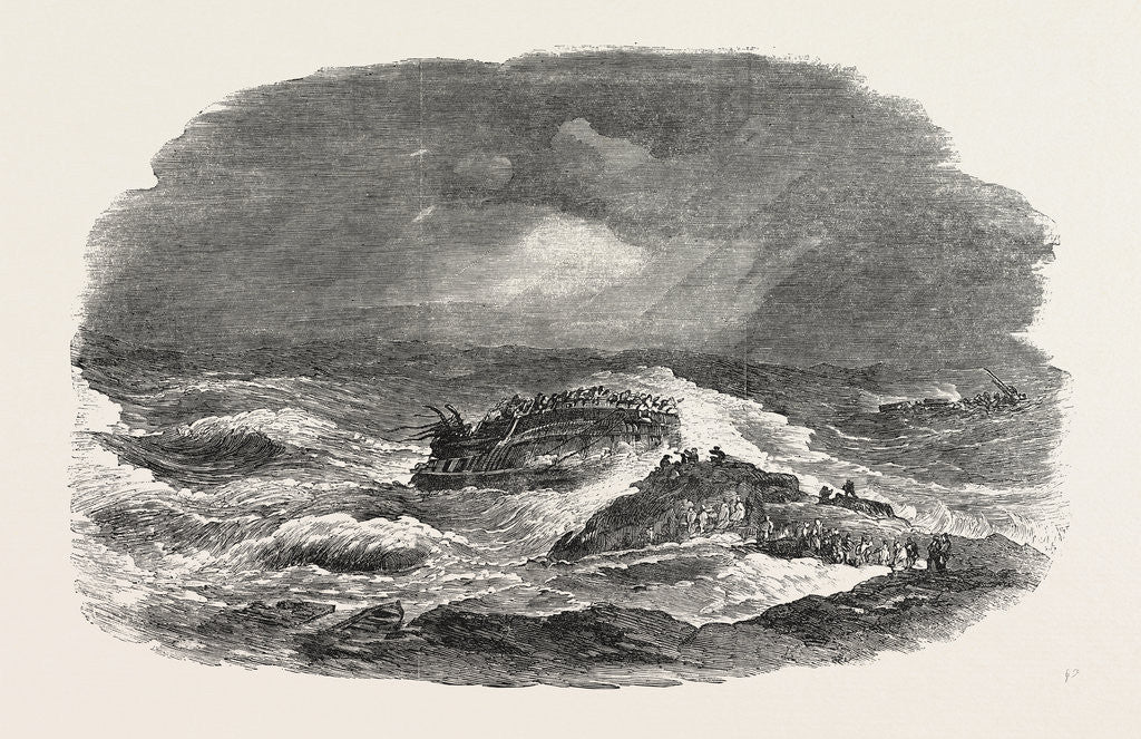 Detail of Wreck of the Troop-Ship Charlotte in Algoa Bay 1854 by Anonymous