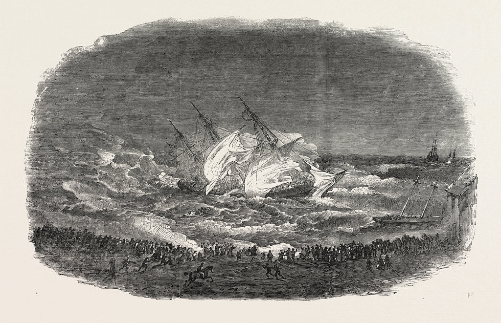 Detail of Wreck of the Troop-Ship Charlotte. Attempt of the Life-Boat 1854 by Anonymous