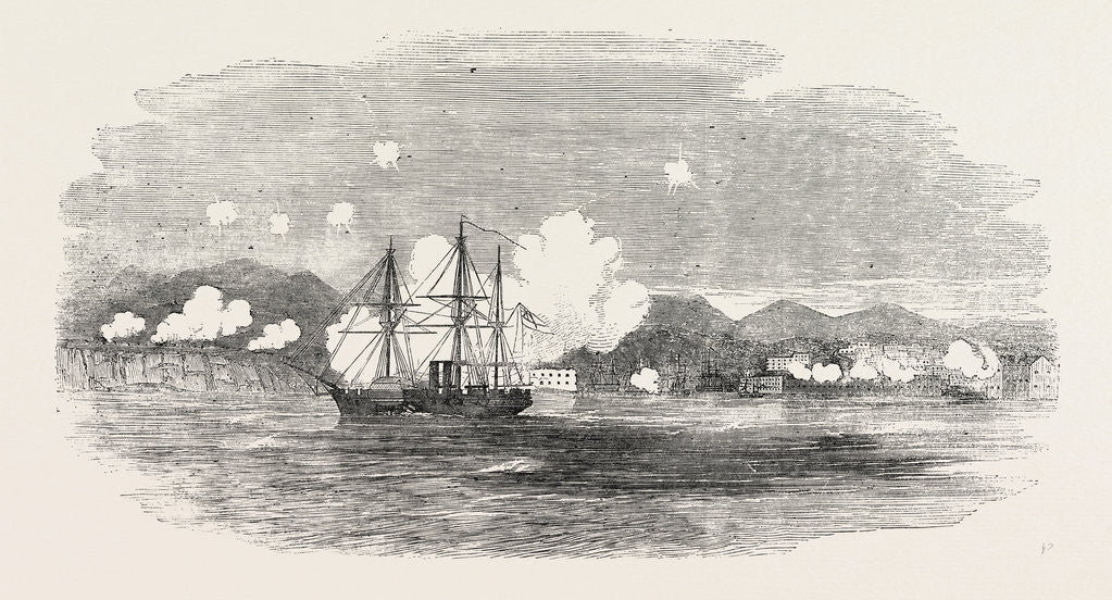 Detail of The Crimean War: The Valorous Chasing Russian Steamers Into Sebastopol 1854 by Anonymous