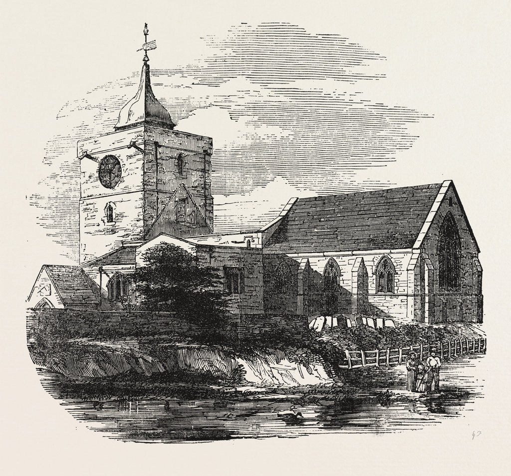 Detail of Ponteland Church Northumberland 1854 by Anonymous
