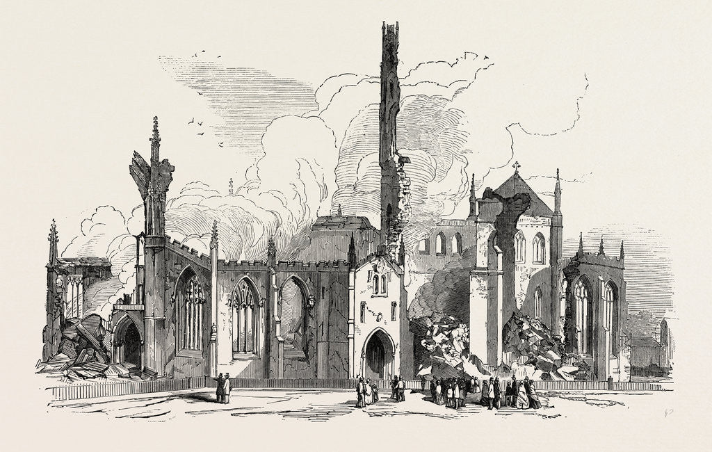 Detail of Remains of St. George's Church, Doncaster, Burnt on Monday Last, 1853 by Anonymous