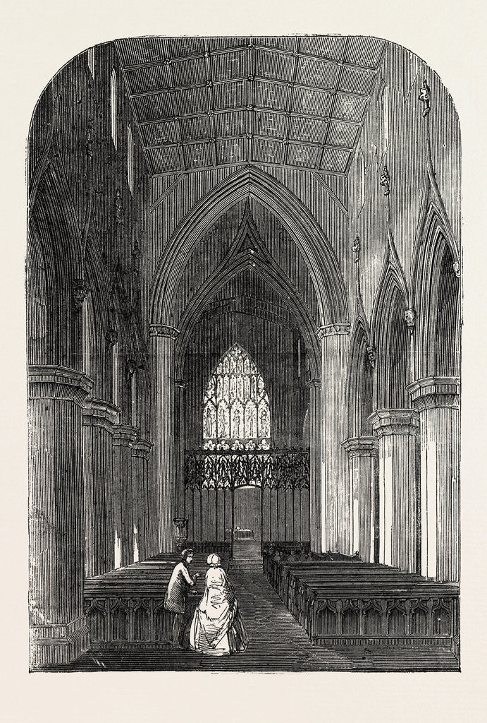Detail of Interior of St. George's Church, Doncaster, UK, 1853 by Anonymous