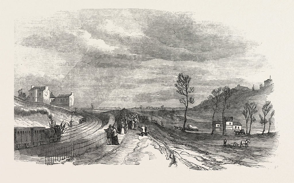 Detail of Railway Around Paris, France, 1853 by Anonymous