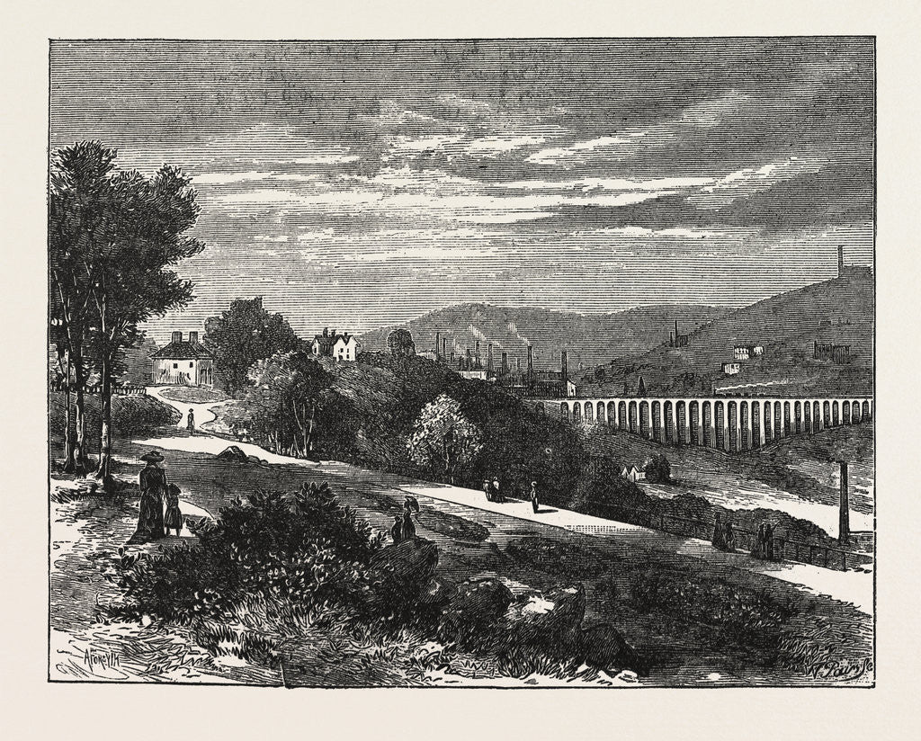 Detail of Entrance to Beaumont Park from the Town, Huddersfield, UK, 1883 by Anonymous