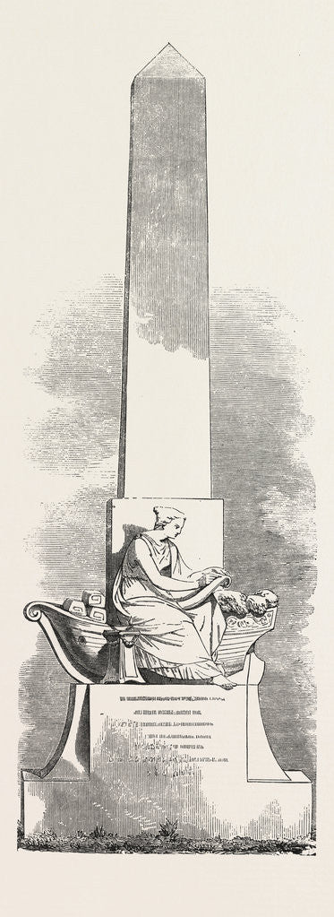 Detail of Monument to Be Erected to the Memory of the Late Mr. G.R. Porter, in Rusthall Churchyard, Kent, UK, 1853 by Anonymous