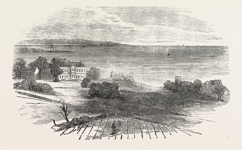Detail of Seaham Hall, and Old Church, 1853 by Anonymous