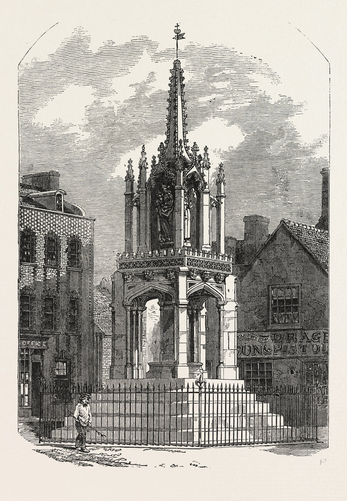 Detail of Leighton Buzzard Cross, Restored, UK, 1853 by Anonymous
