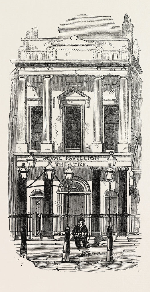 Detail of Exterior of the Pavilion Theatre, Whitechapel, London, 1856 by Anonymous