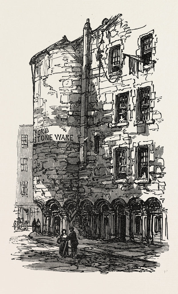 Detail of The British Association at Dundee: Old Houses, Fish Street, UK, 1867 by Anonymous