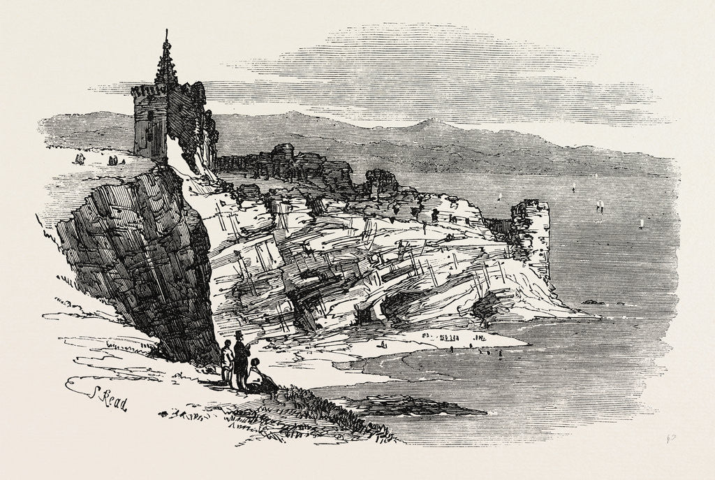 Detail of The British Association at Dundee: Castle of St. Andrew's, UK, 1867 by Anonymous