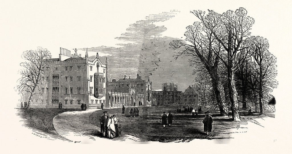 Detail of The Cambridge Chancellorship Election: St. John's College (Earl Powis's) from the Garden, UK, 1847 by Anonymous