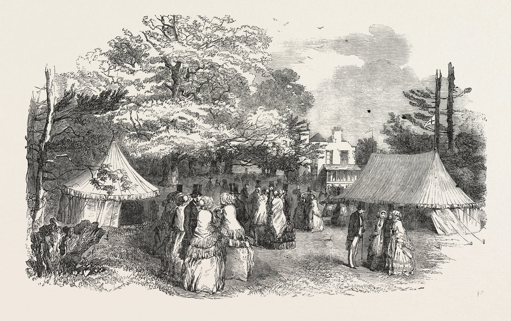 Detail of Sale of Fancy-Work in the Grounds of Harlesden House, for the Benefit of the United Society for Irish Church Missions, 1853 by Anonymous