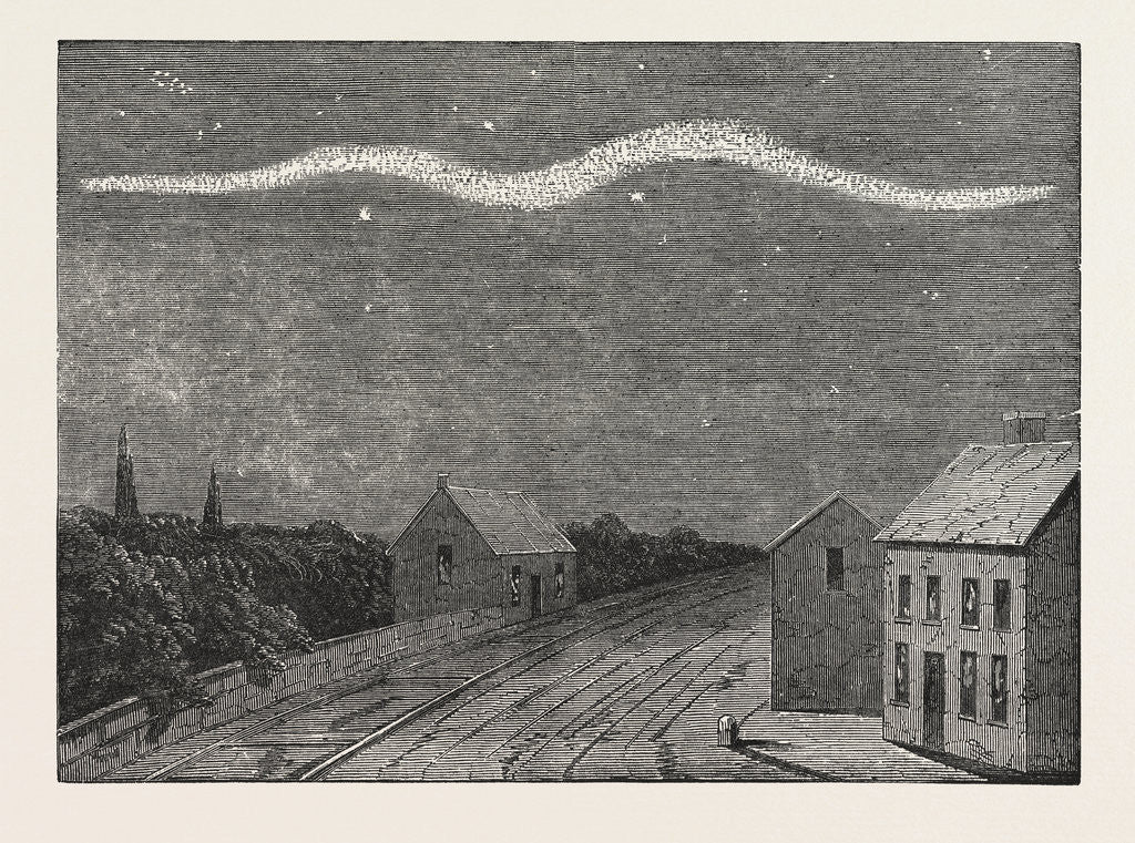 Detail of Extraordinary Meteor Seen Over Dublin, on the Night of September 2, 1853 by Anonymous