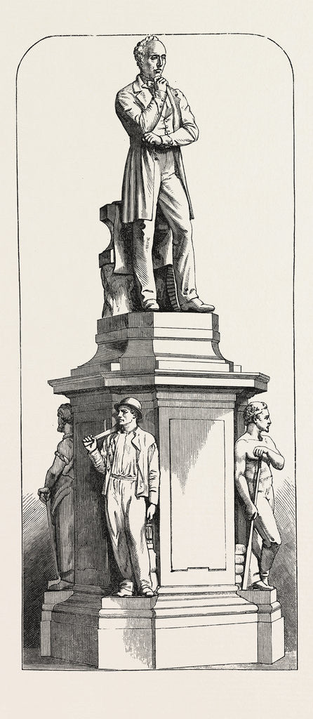 Detail of Statue of Mr. John Cockerill at Seraing, Belgium, 1871 by Anonymous