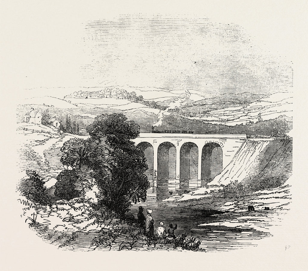 Detail of The Caledonian Railway: The Dry Sands Viaduct, UK, 1847 by Anonymous