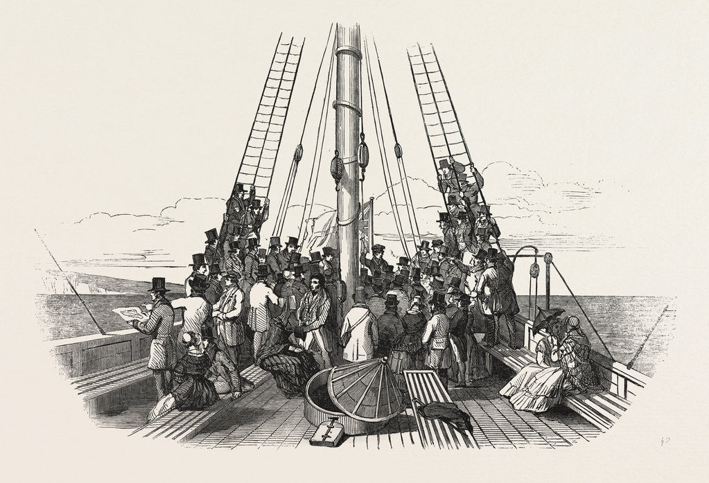 Detail of Meeting of the British Association at Southampton, The President's Geological Lecture on Board the De Saumarez Steamer by Anonymous