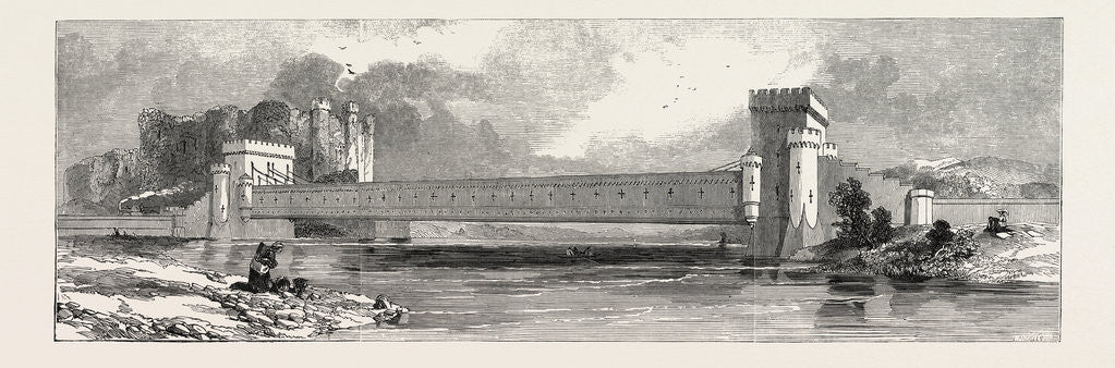 Detail of Stephenson's Iron Tunnel Railway Bridge, Conway, 1846 by Anonymous