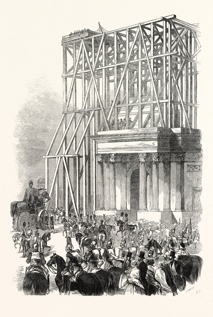 Detail of Arrival of the Wellington Statue at the Arch, 1846 by Anonymous