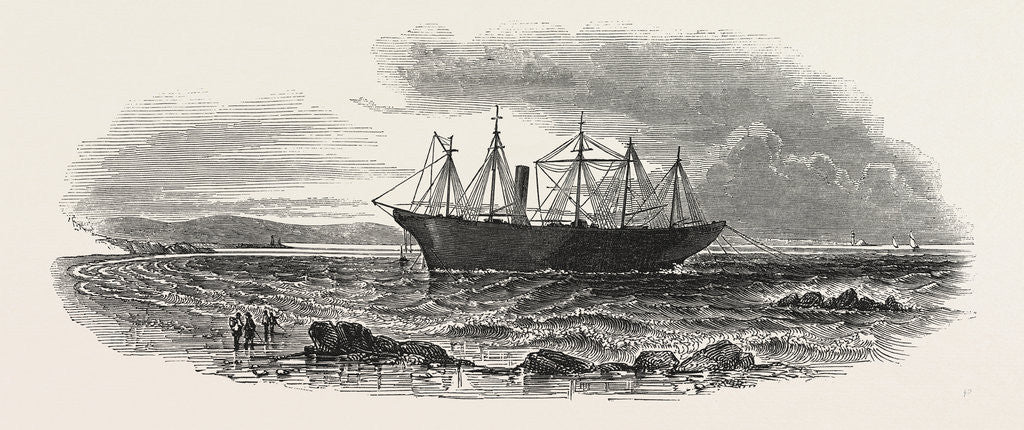 Detail of The Great Britain Steamship at Midwater. St. John's Point Lighthouse in the Distance, 1846 by Anonymous