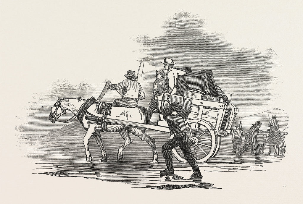 Detail of Arrying Property from the Great Britain Steamship to the Shore, 1846 by Anonymous