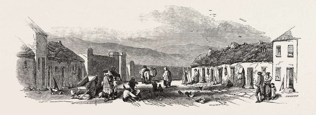 Detail of Old Chapel Road, Dungarvan, a Scene of the Late Food Riots, 1846 by Anonymous
