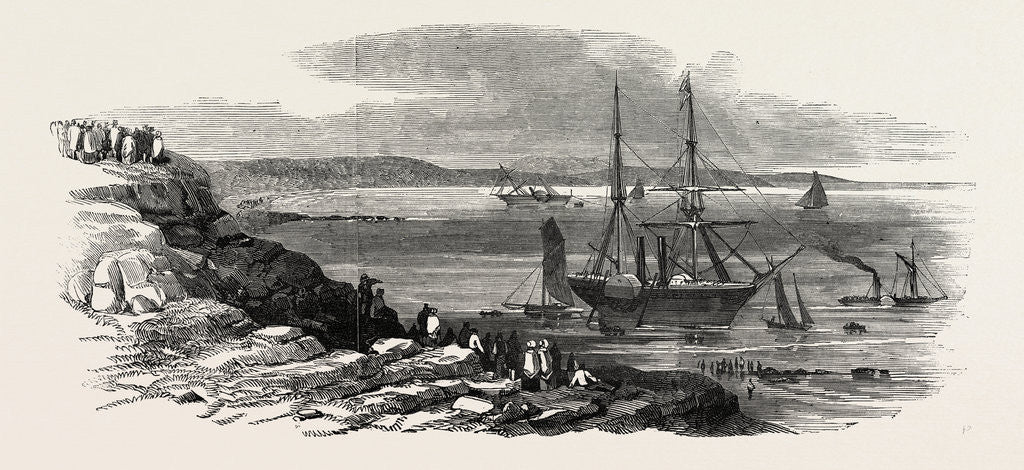 Detail of The Steamships Pottinger and Cyclops Stranded in Thorness Bay, Cowes, Isle of Wight, 1846 by Anonymous