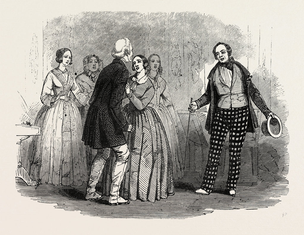 Detail of Scene from the New Comedy of Look Before You Leap; or, Wooings and Weddings, at the Haymarket Theatre, London, 1846 by Anonymous