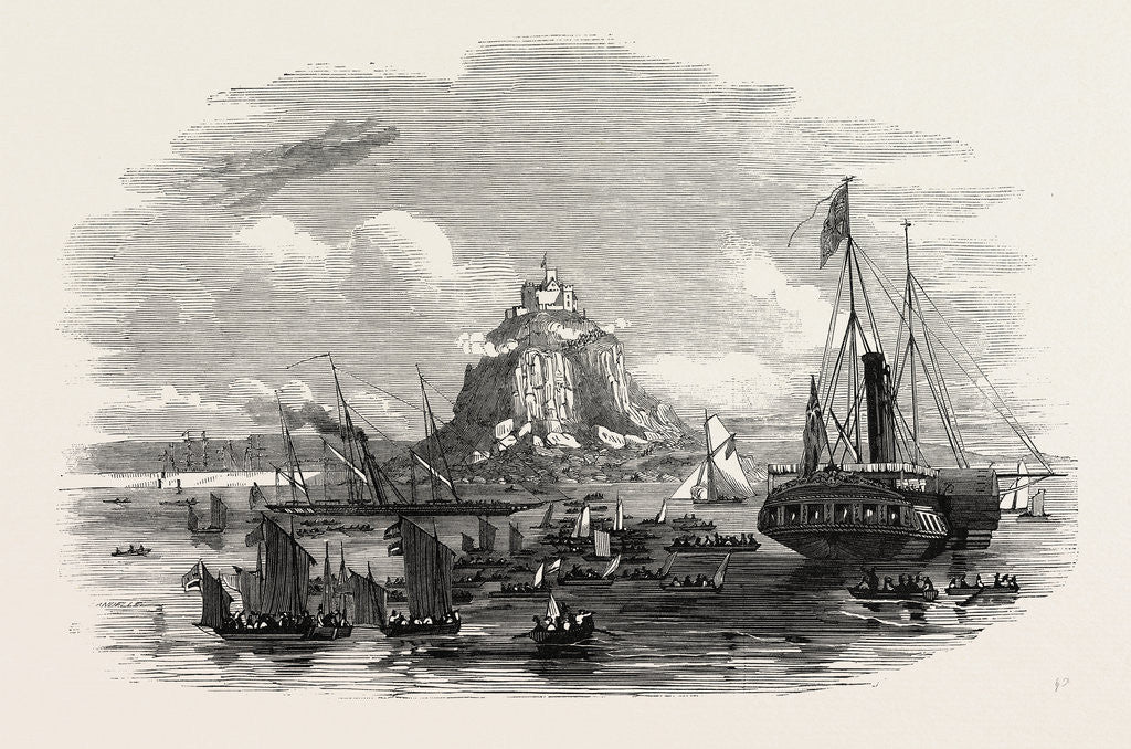 Detail of The Royal Yachts Off St. Michael's Mount by Anonymous