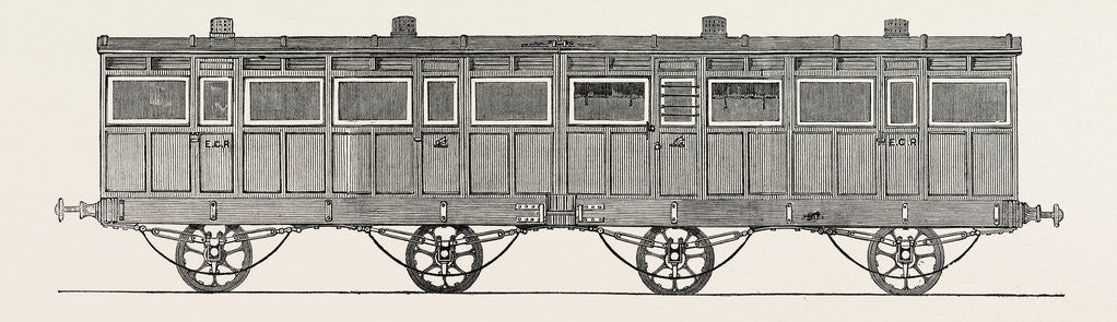 Detail of Side View of Improved Railway Carriage, 1847 by Anonymous