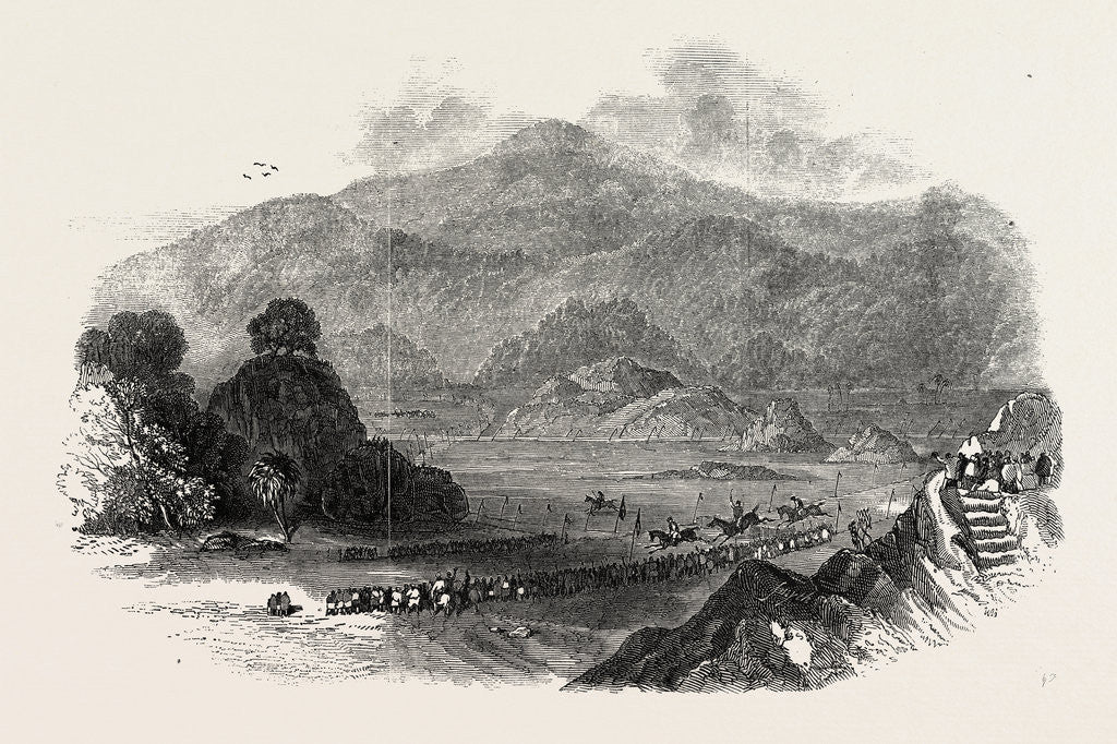 Detail of The Races at Aboo, in Bombay, 1847 by Anonymous