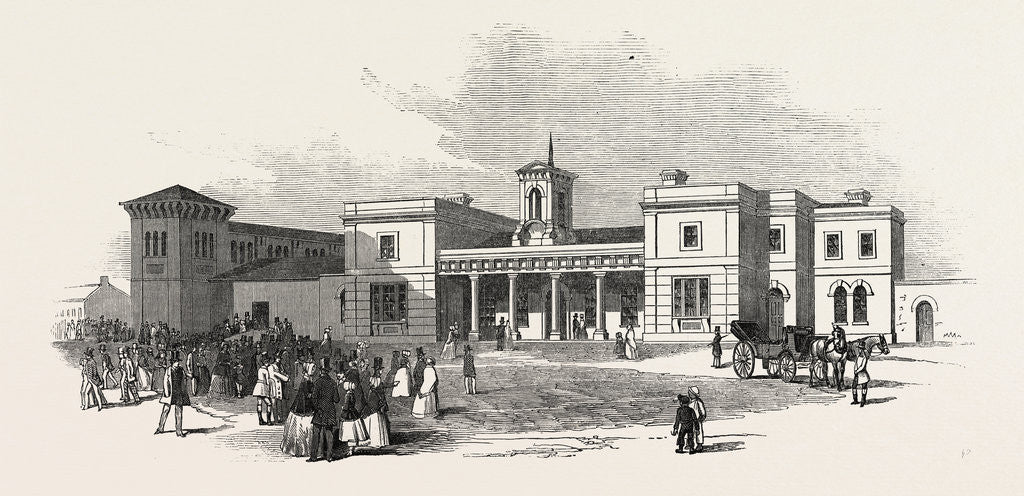 Detail of The East Anglian Railway: The Station at Ely, UK, 1847 by Anonymous
