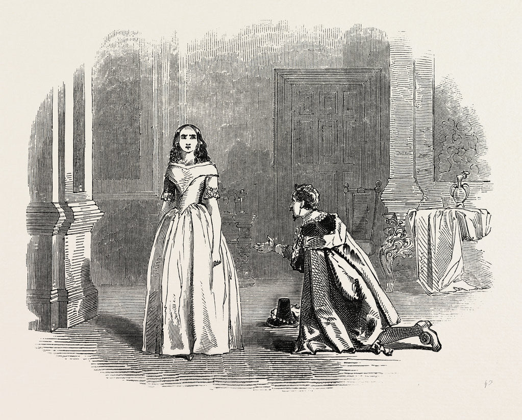 Detail of Scene from the New Play of Savile of Haysted, at Sadler's Wells Theatre, 1847 by Anonymous