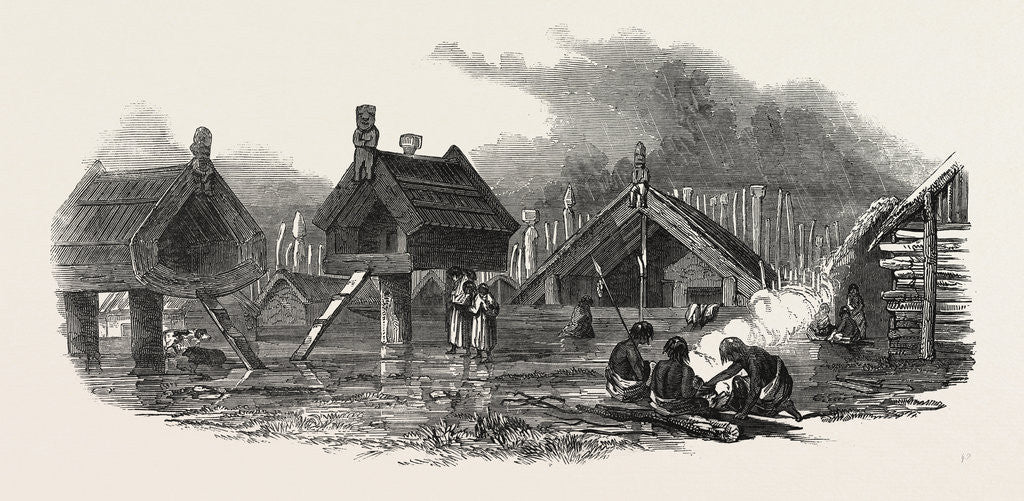 Detail of New Zealand: Putikiwaranui Pah, Wanganui, 1847 by Anonymous