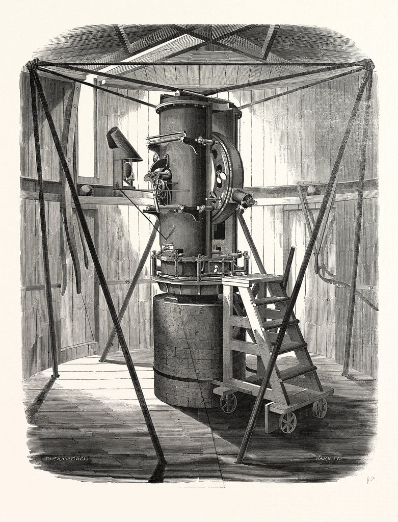 Detail of Perspective View of the Altitude and Azimuth Instrument at the Royal Observatory, Greenwich, London, 1847 by Anonymous