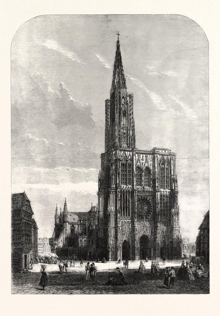 Detail of Strasbourg Cathedral, 1861 by Anonymous
