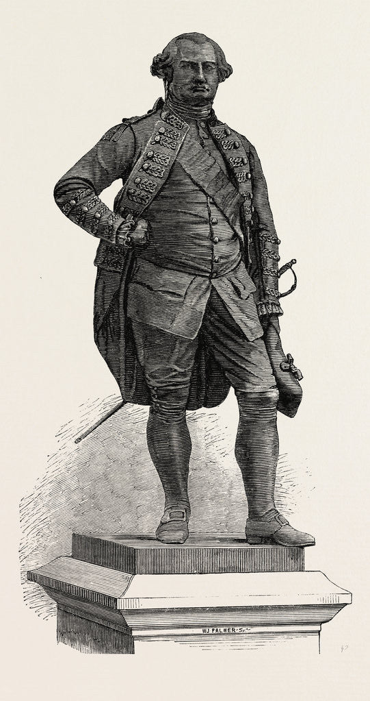 Detail of Statue of Robert Lord Clive and Baron Plassey, Inaugurated at Shrewsbury on Wednesday, UK, 1860 by Anonymous