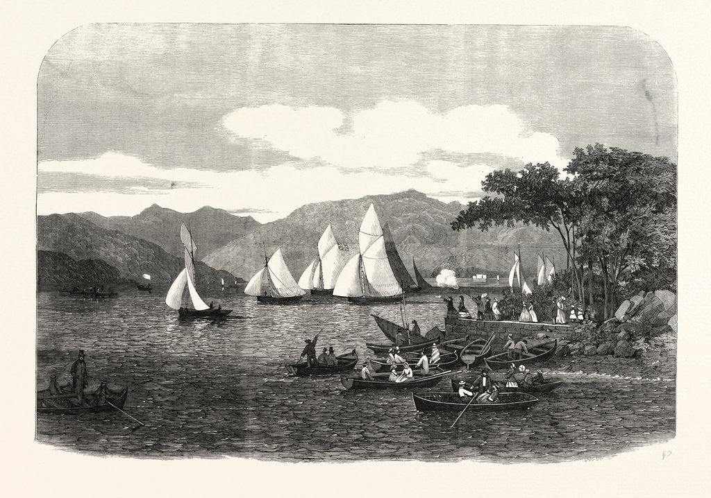 Detail of Windermere Regatta. The Race on the Third Day for Mr. Aufrere's Cup, UK, 1859 by Anonymous