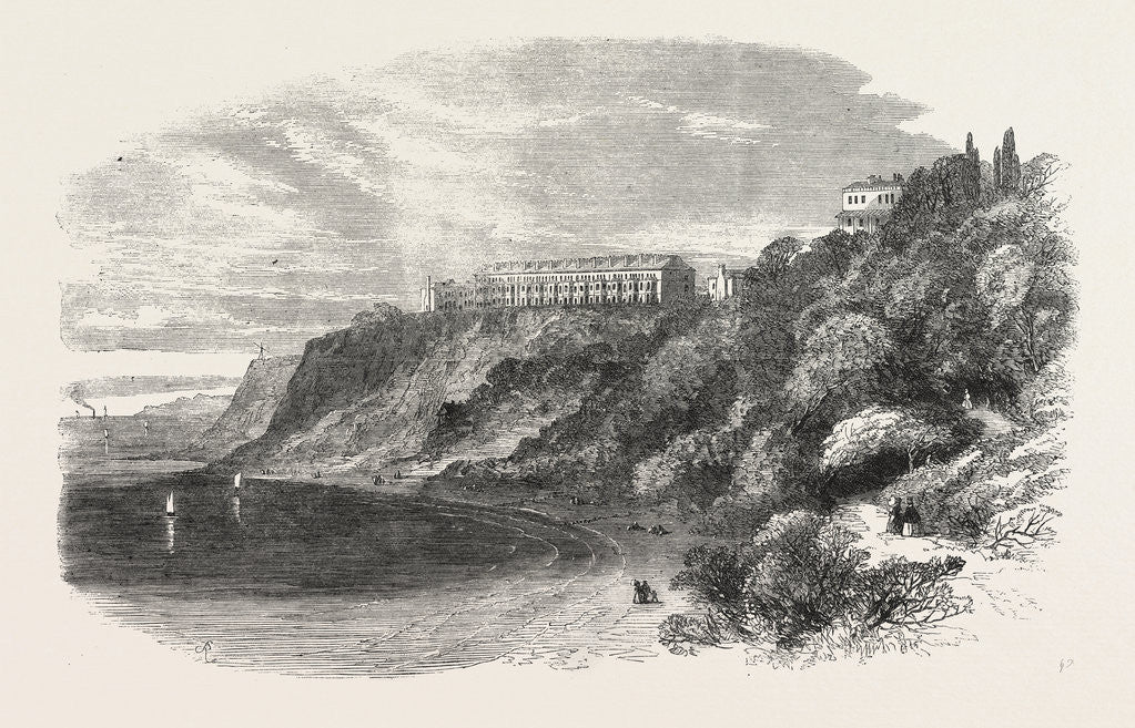 Detail of Improvements at Southend: Part of Clifftown, As Seen from the Beach, UK, 1861 by Anonymous