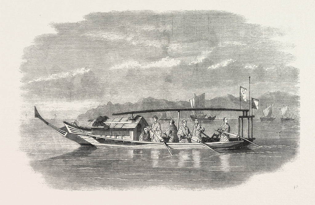 Detail of Sketches from Japan: Government Boat, 1861 by Anonymous