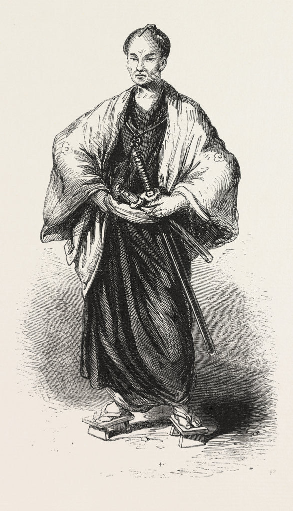 Detail of Sketches from Japan: Custom House Officer, 1861 by Anonymous