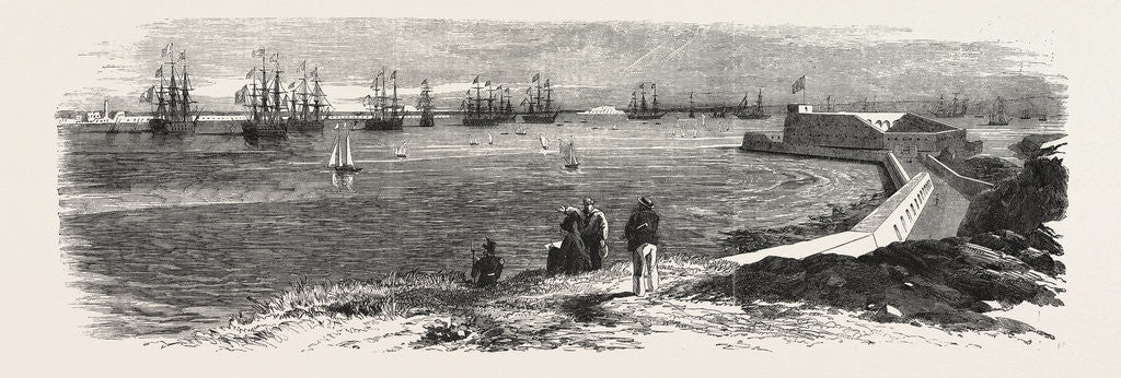 Detail of Cherbourg Roads: Mooring-Ground for Men of-War, 1858 by Anonymous