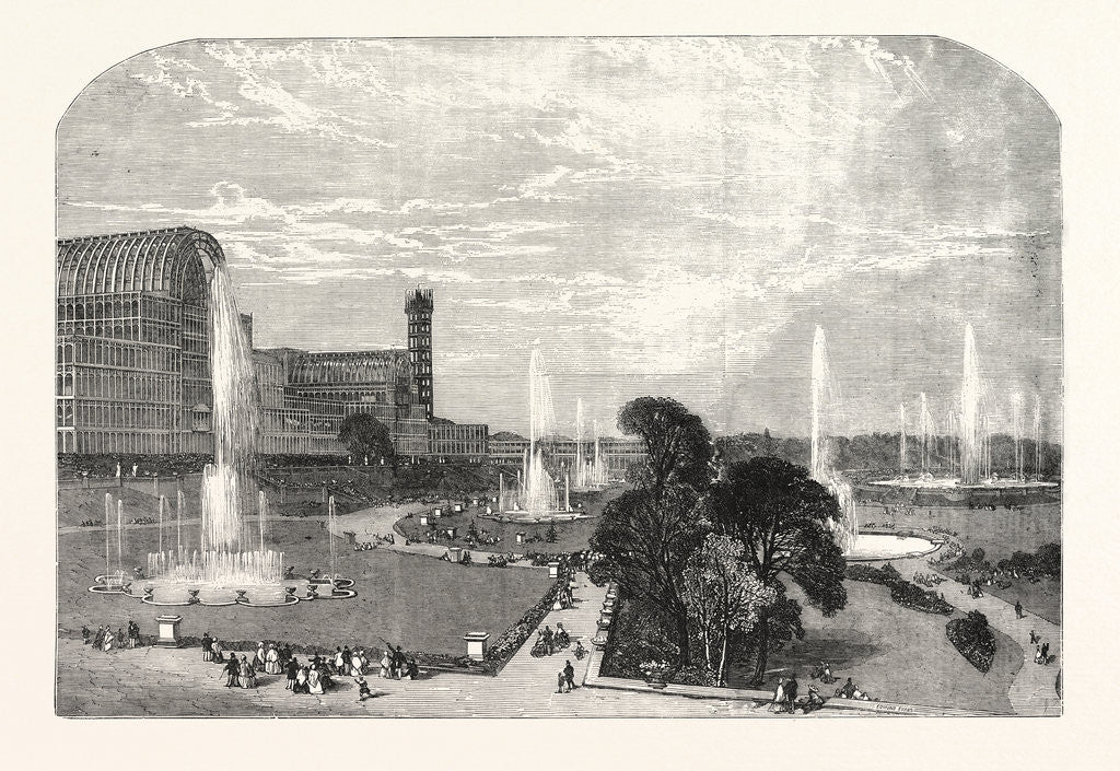 Detail of The Foutains at the Crystal Palace, Sydenham by Anonymous