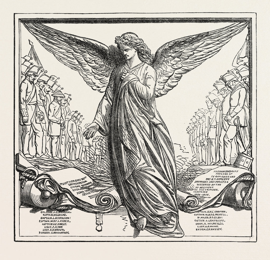 Detail of Monument in St. Paul's Cathedral to the Officers of the 77th (East Middlesex) Regiment Killed in the Crimea, 1864 by Anonymous