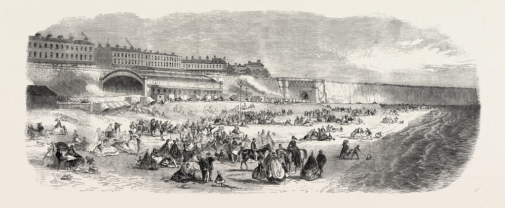 Detail of The Ramsgate Station of the East Kent (London, Chatham, and Dover) Railway, UK, 1864 by Anonymous