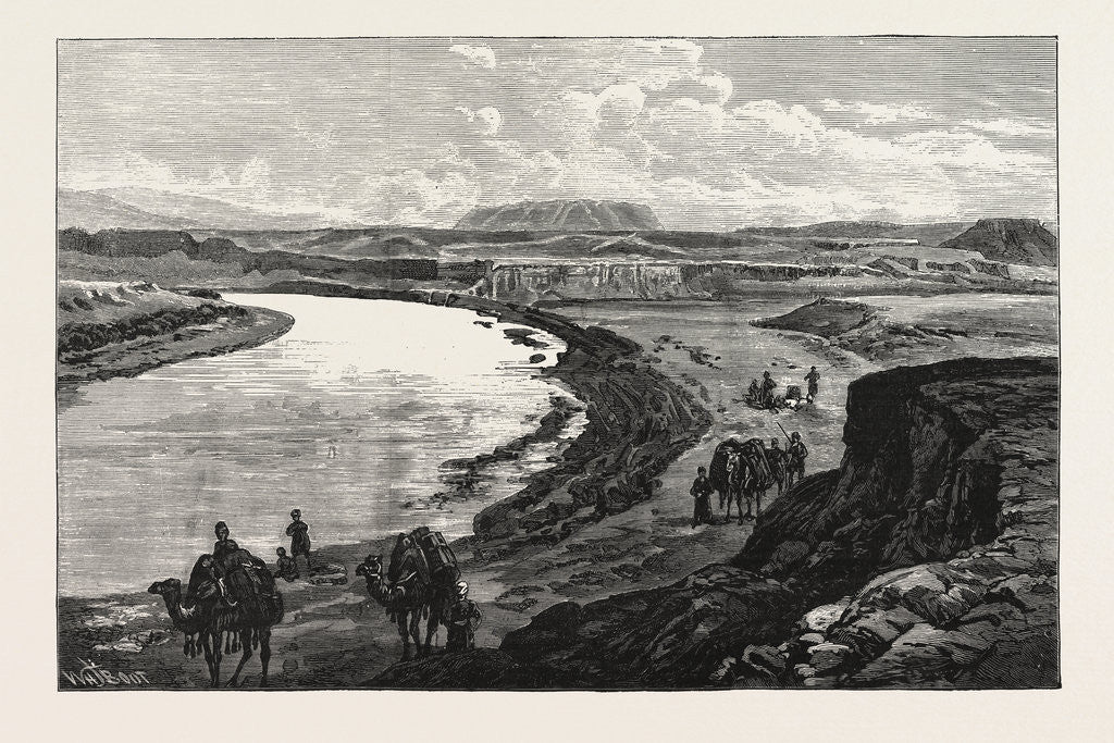 Detail of The Afghan Boundary: Junction of the Murghab and Kushk Rivers, Ak-Tapa in the Distance, 1885 by Anonymous