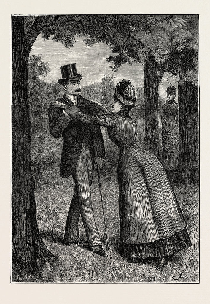 Detail of Adrian Vidal, Kiss Me, Adrian, She Whispered. Kiss Me Once! for the Sake of Old Days. by Anonymous