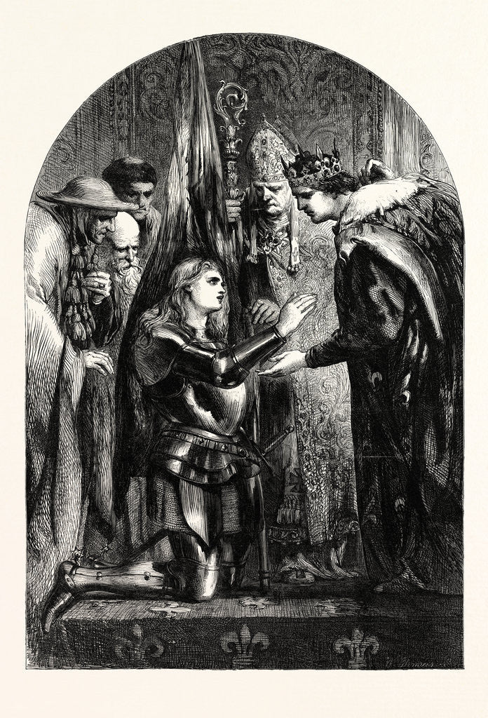 Detail of Joan of Arc at the Coronation of Charles VII. At Rheims. From a Drawing by John Gilbert by Anonymous